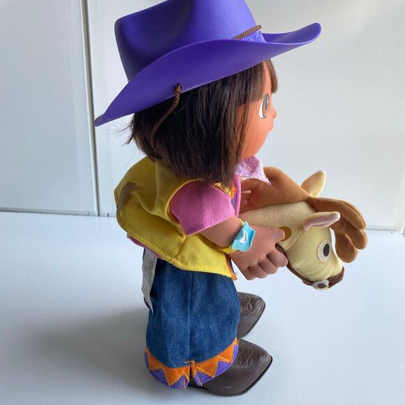 Vintage Dora the Explorer Cowgirl Interactive English Spanish Toy Doll Horse - Picture 2 of 10